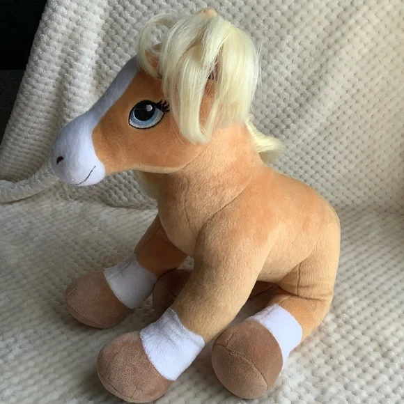 Build A Bear Workshop Plush Horses and  Hearts Riding Club Palomino Horse Pony - Picture 7 of 16